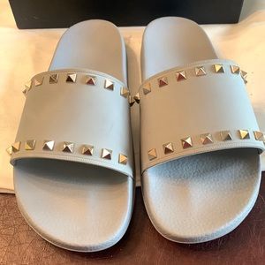 Valentino rockstud rubber slides, size  41